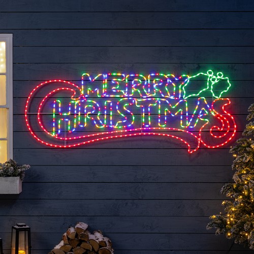 Merry christmas sign rope - christmas,