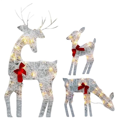 Christmas lighted reindeer - christmas,