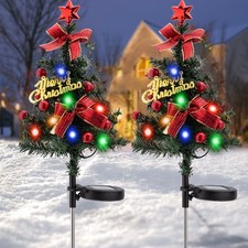 2 Pack Solar Christmas Tree