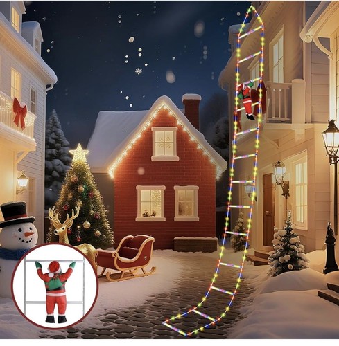 Led christmas ladder lights - ladder,