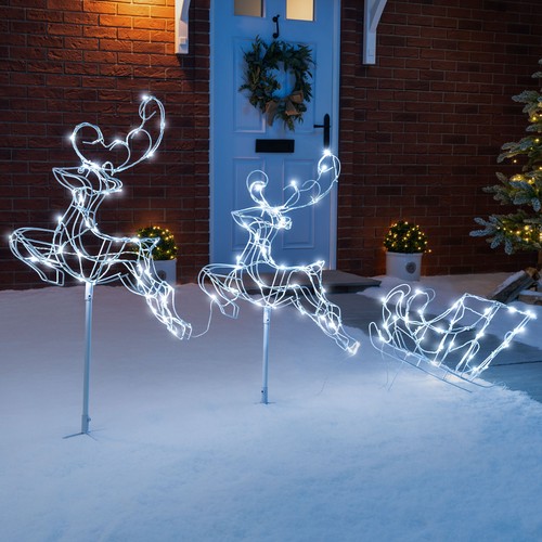 Reindeer sleigh light outdoor - sleigh,