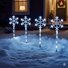 Snowflake Path Lights Set