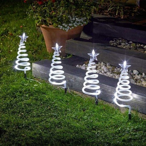 Christmas garden tree lights - christmas,